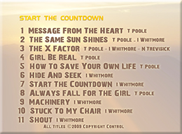The SUN:Start The Countdown Track List
